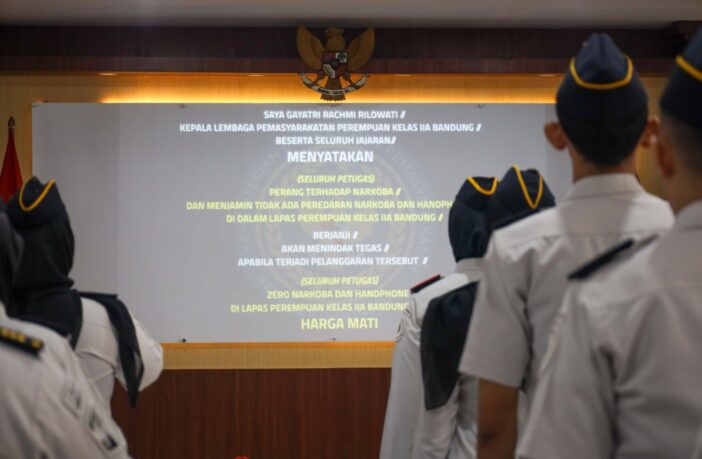 Petugas Lapas Perempuan Kelas IIA Bandung Ikrar Bebas Dari Narkoba dan Handphone, Buktikan Komitmen dan Integritas