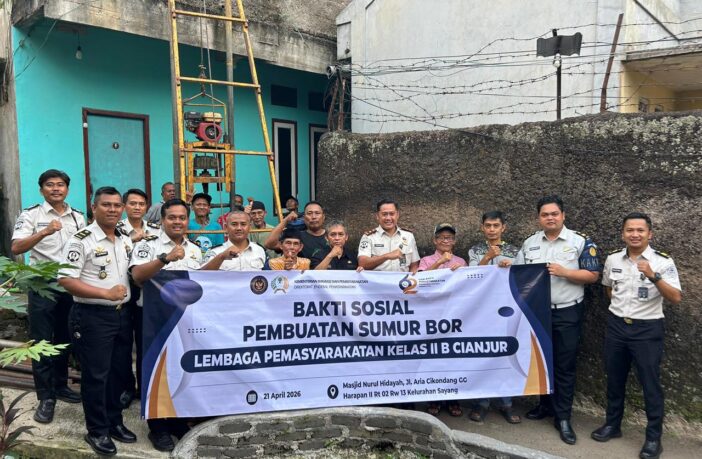 Bakti Sosial Hari Bakti Pemasyarakatan ke-62, Lapas Cianjur Wujudkan Program Nyata Melalui Pembuatan Sumur Bor
